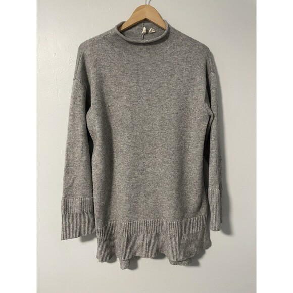Anthropologie Sweaters - Moth Anthropologie Gray Oversize‎ Sweater Roll Neck Tunic S